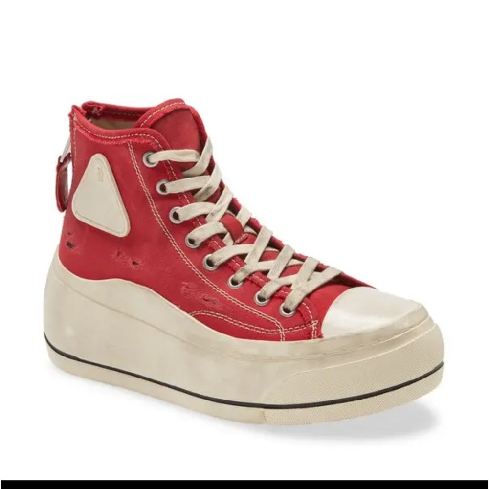 R13 KURT HIGH TOP CHUNKY SNEAKERS SZ 40 RED